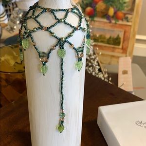 Wine bottle handmade beaded cape